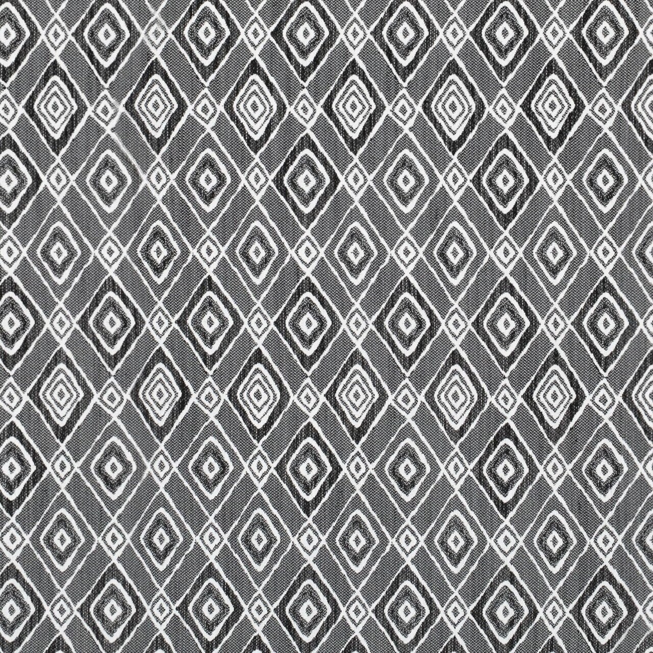 Black Performance Grade Abstract Geometric Woven Pattern Upholstery Fabric by The Yard - SKU: Hogan Black